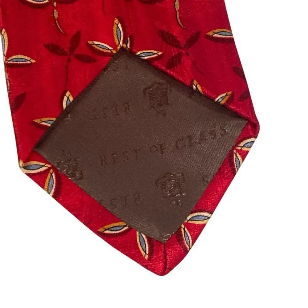 Robert Talbott Tie Best of Class Hand Sewn Finest Silk Red Patterned